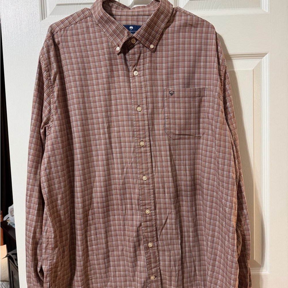 The Southern Shirt Company Men's Brown Plaid Button Down